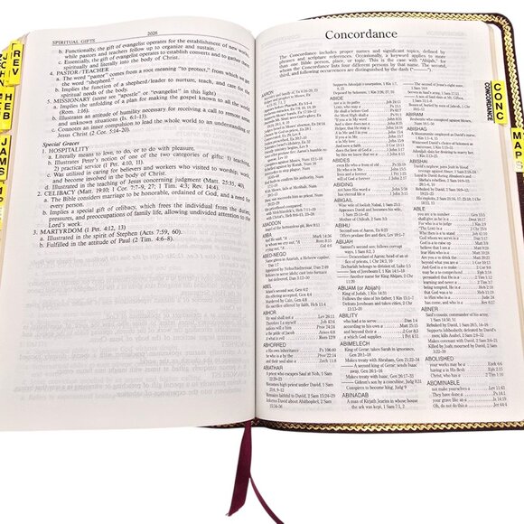 Spirit Filled Life Bible NKJV 2255BG Nelson Burgundy Bonded Leather 1991 - Picture 15 of 16